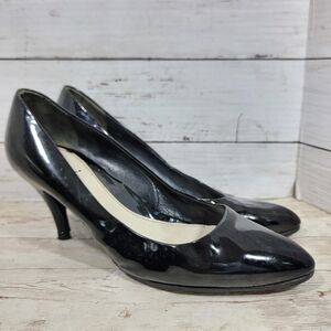 Gucci Black Patent Leather Pumps Sz 38.5 C